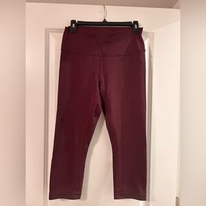 lululemon athletica Wunder Train Crop 21” Burgundy Leggings